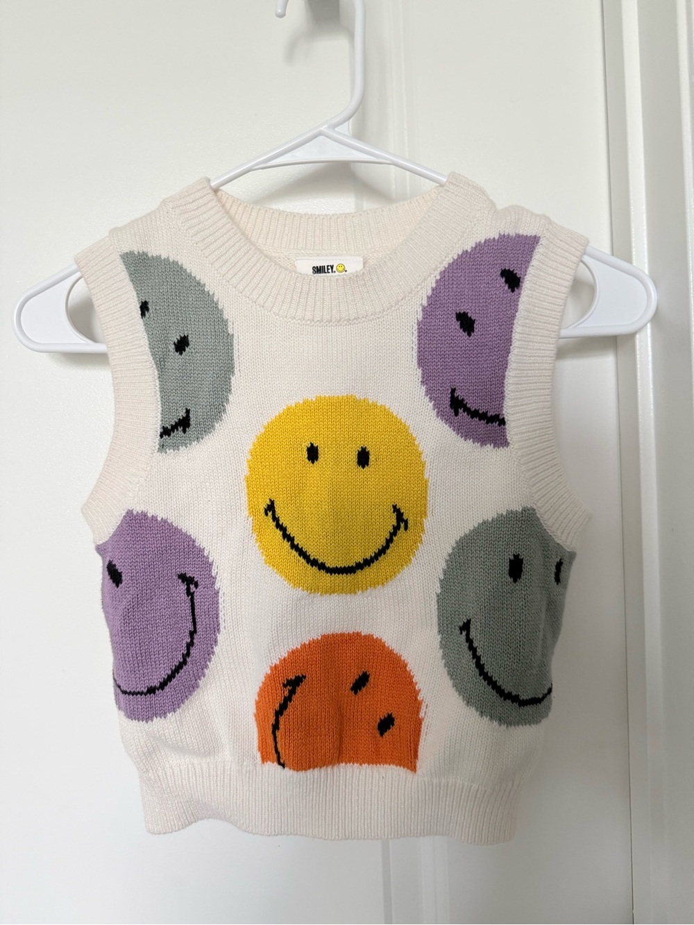Smiley x H&M Knit Sweater Vest - Cream